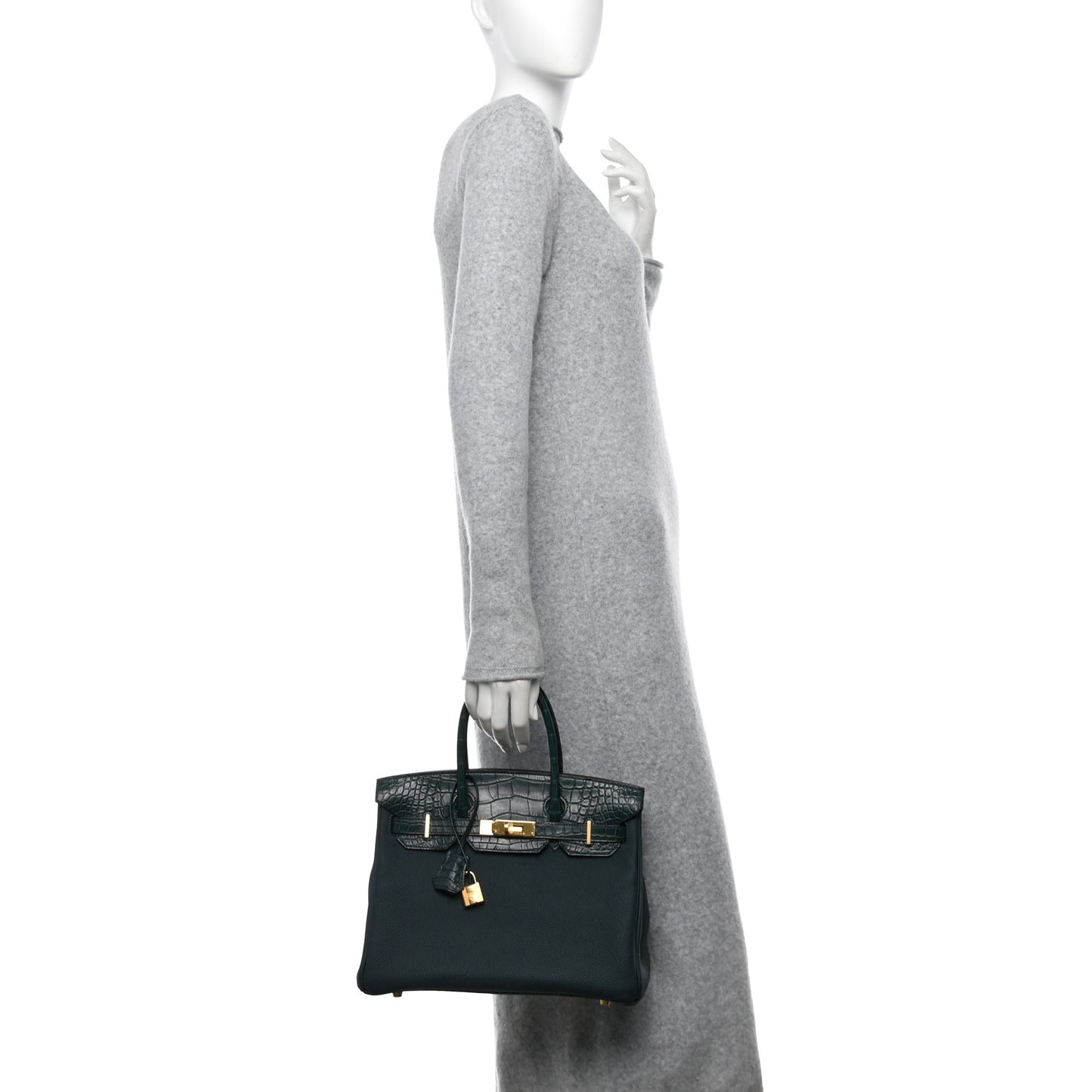 Togo Matte Alligator Birkin Touch 30 Vert Cypress
