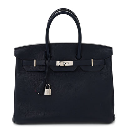 Hermes Togo Verso Birkin 35 Bleu Nuit Rose Pourpre 1 of 12