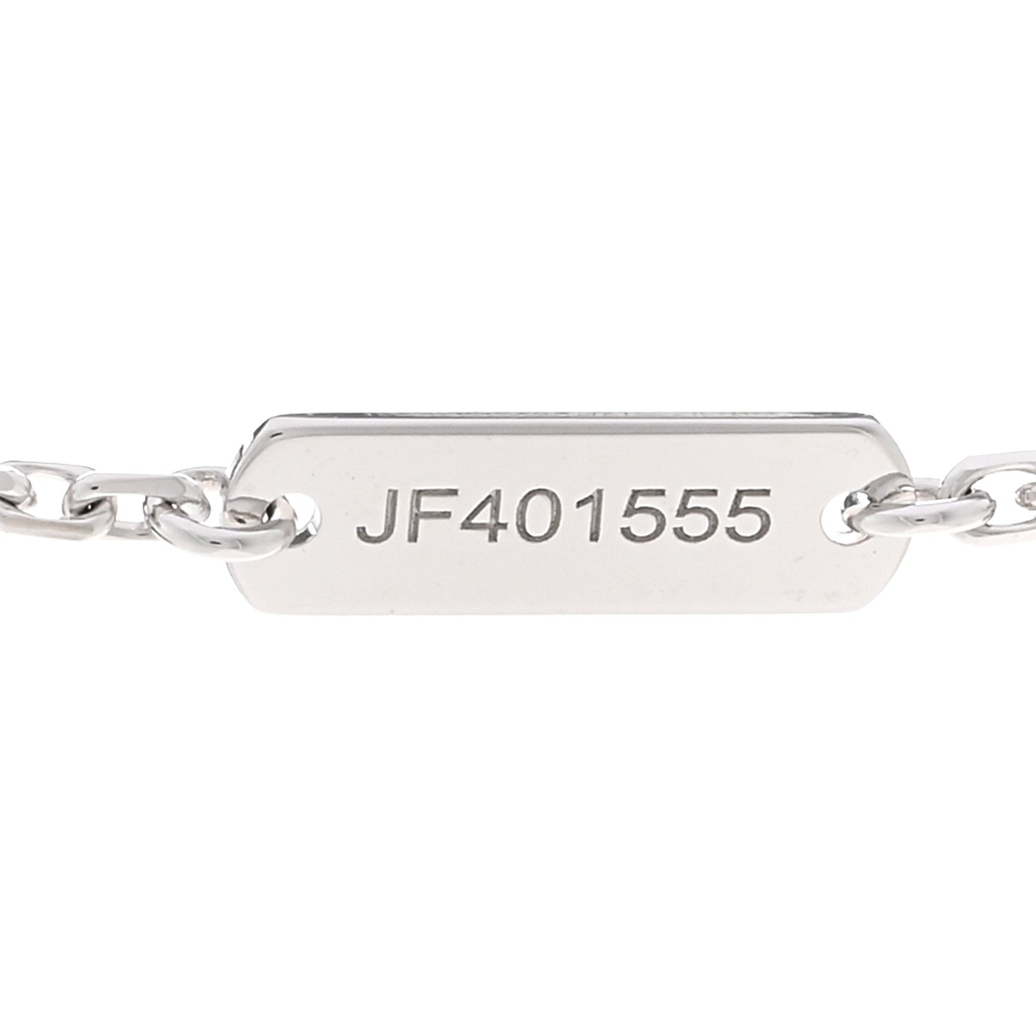 Van Cleef & Arpels 18K White Gold Diamond Vintage Alhambra Pendant Necklace 5 of 6
