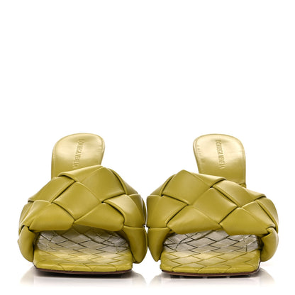 Bottega Veneta Nappa Maxi Intrecciato Lido 90mm Mule Sandals 38 Acid 2 of 9