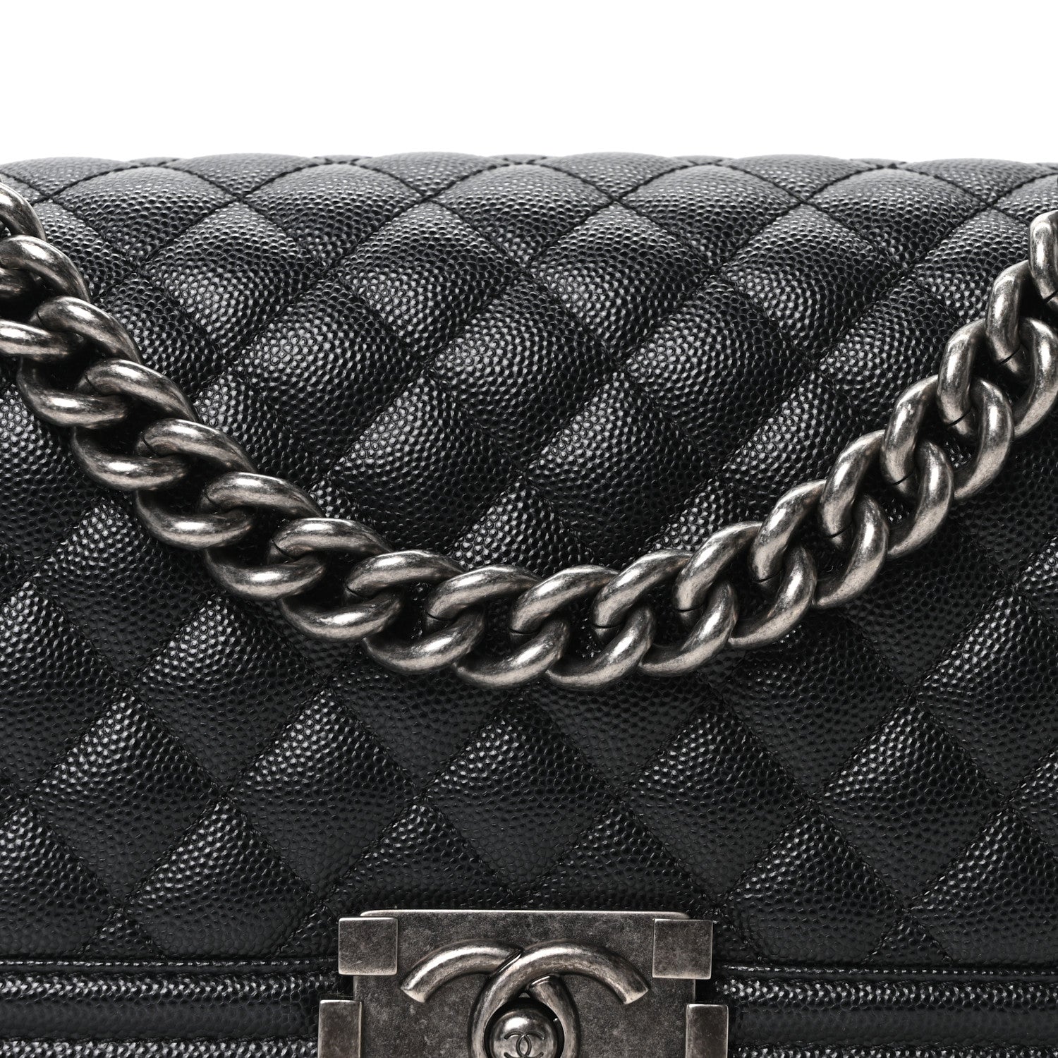 Chanel Caviar Quilted Medium Boy Flap Black 8 of 10