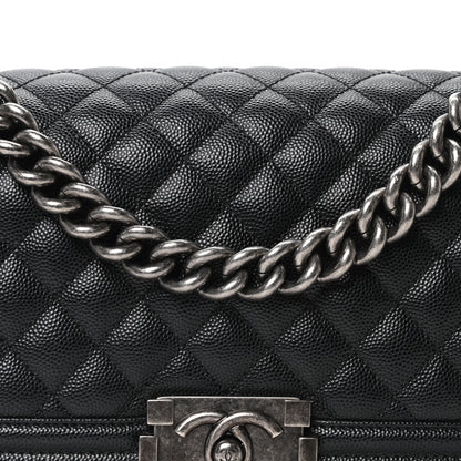 Chanel Caviar Quilted Medium Boy Flap Black 8 of 10