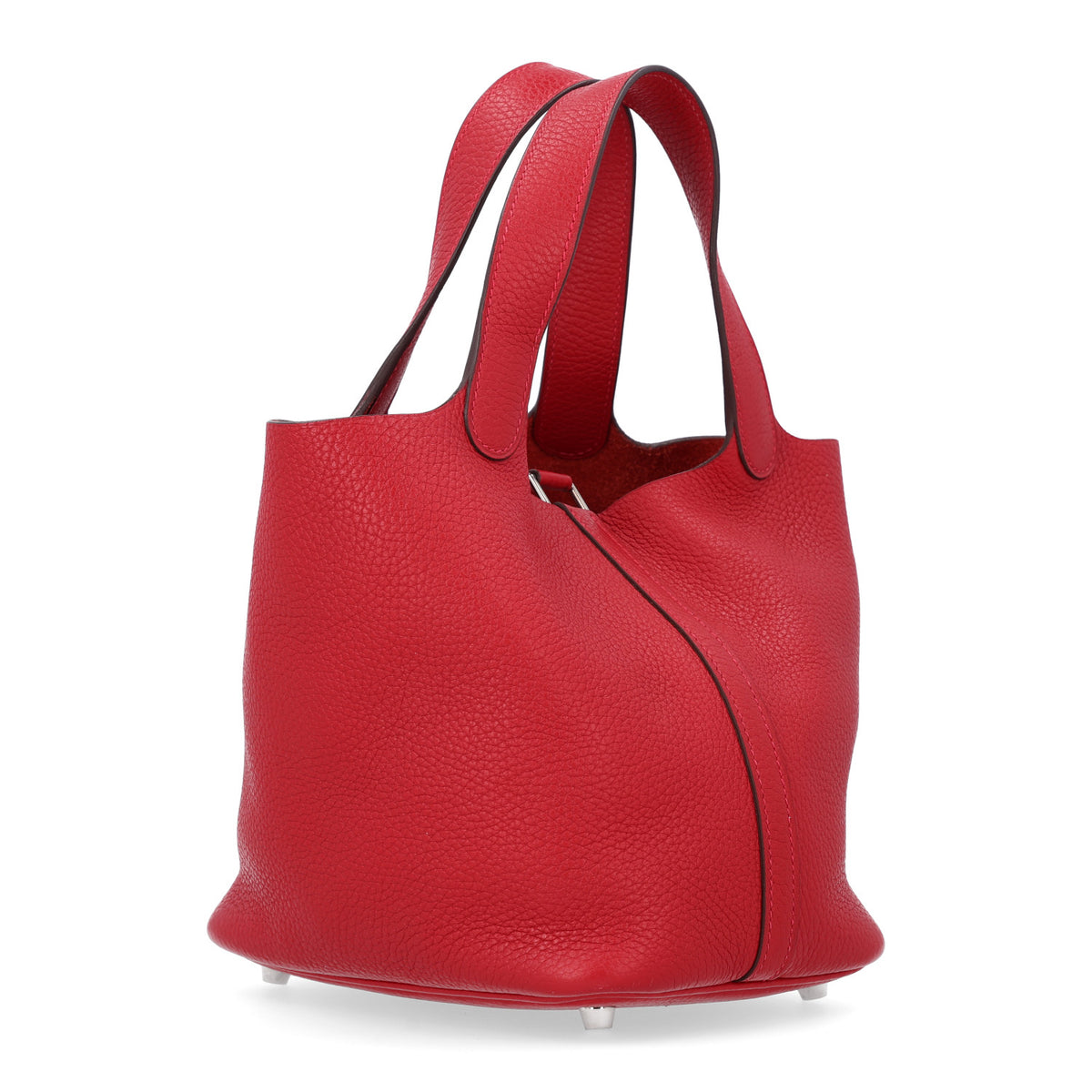 Hermes Taurillon Clemence Picotin Lock 18 PM Rouge Casaque 2 of 9