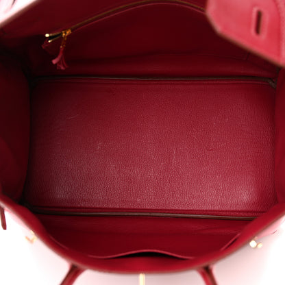 Hermes Tadelakt Ghillies Birkin 35 Rubis 5 of 20
