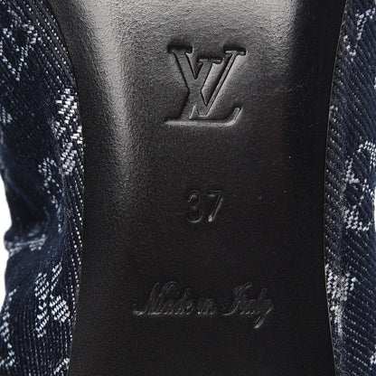 Louis Vuitton Monogram Denim Elba Ballerina Flats 37 Marine 8 of 8