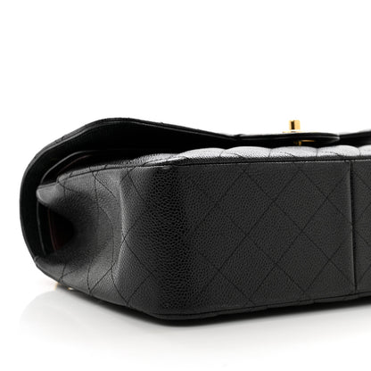 Chanel Caviar Quilted Jumbo Double Flap Black 9 of 10