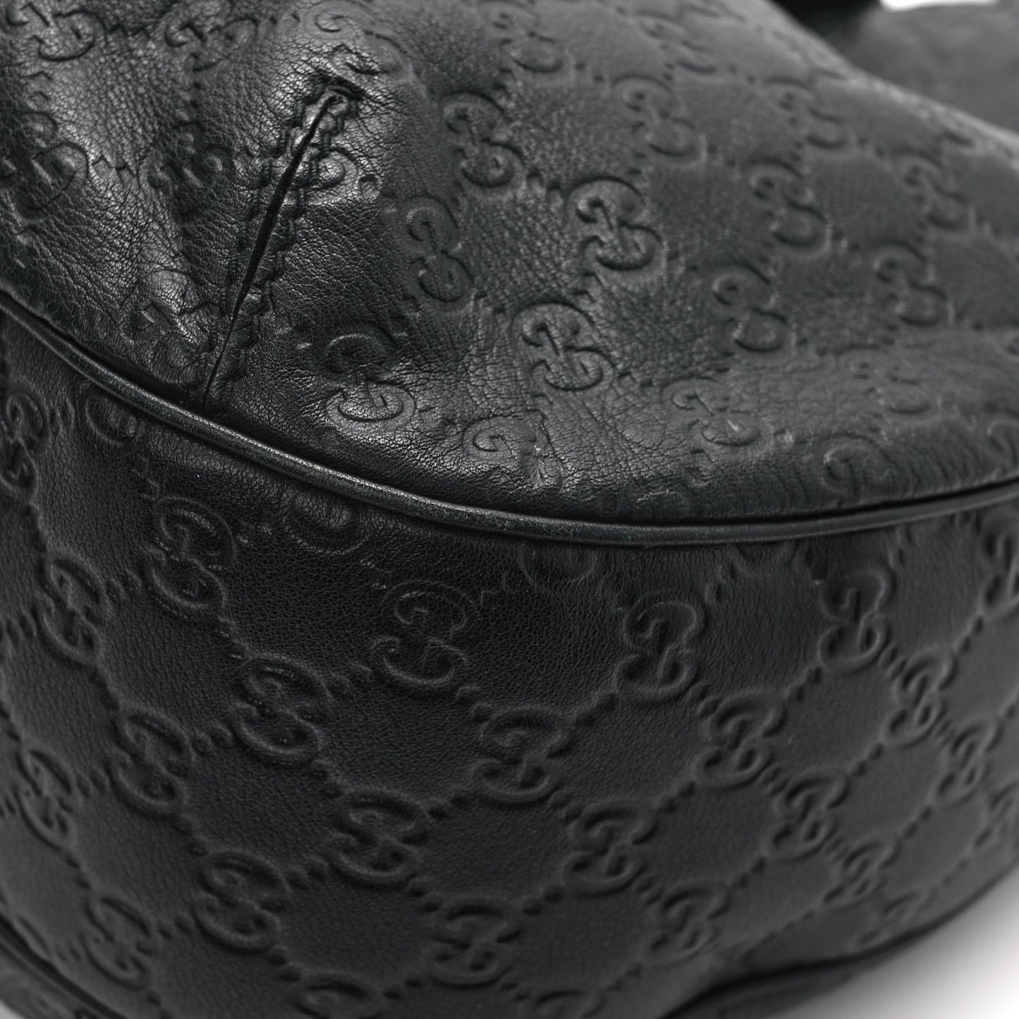 Guccissima Large New Ladies Web Hobo Black