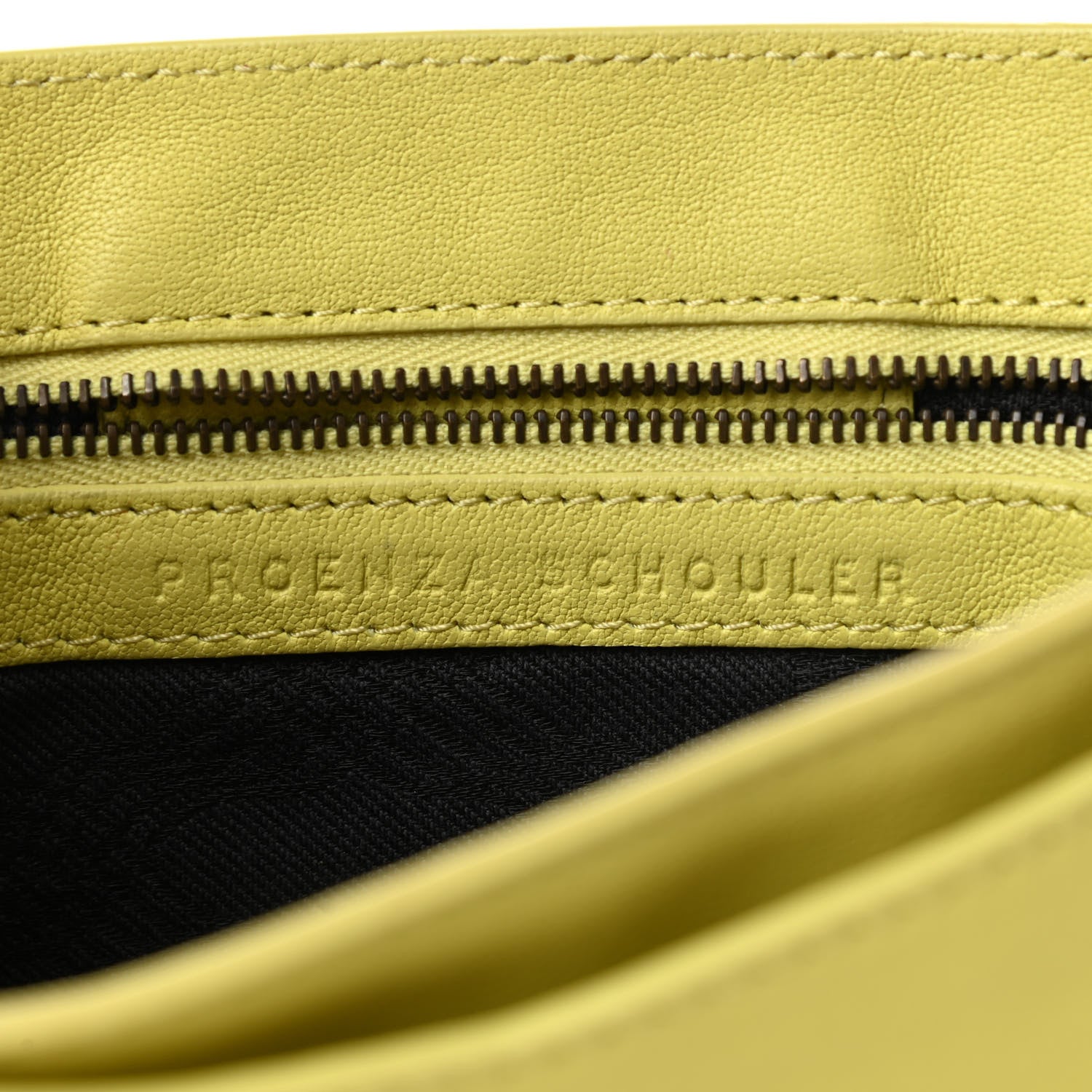 Proenza Schouler Lambskin PS1 Pochette Clutch Lemon 6 of 8