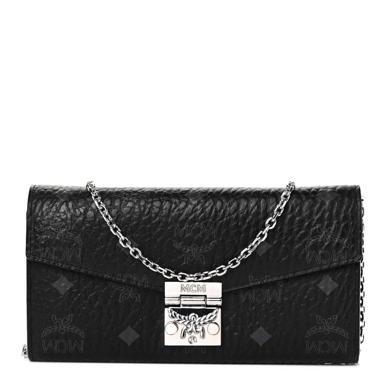 MCM Visetos Large Patricia Wallet On Chain Black 1 of 8