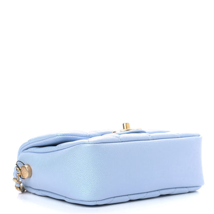 Chanel Iridescent Caviar Quilted Mini My Perfect Flap Light Blue 3 of 8