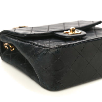 Chanel Lambskin Quilted Mini Square Flap Bag Black 9 of 35
