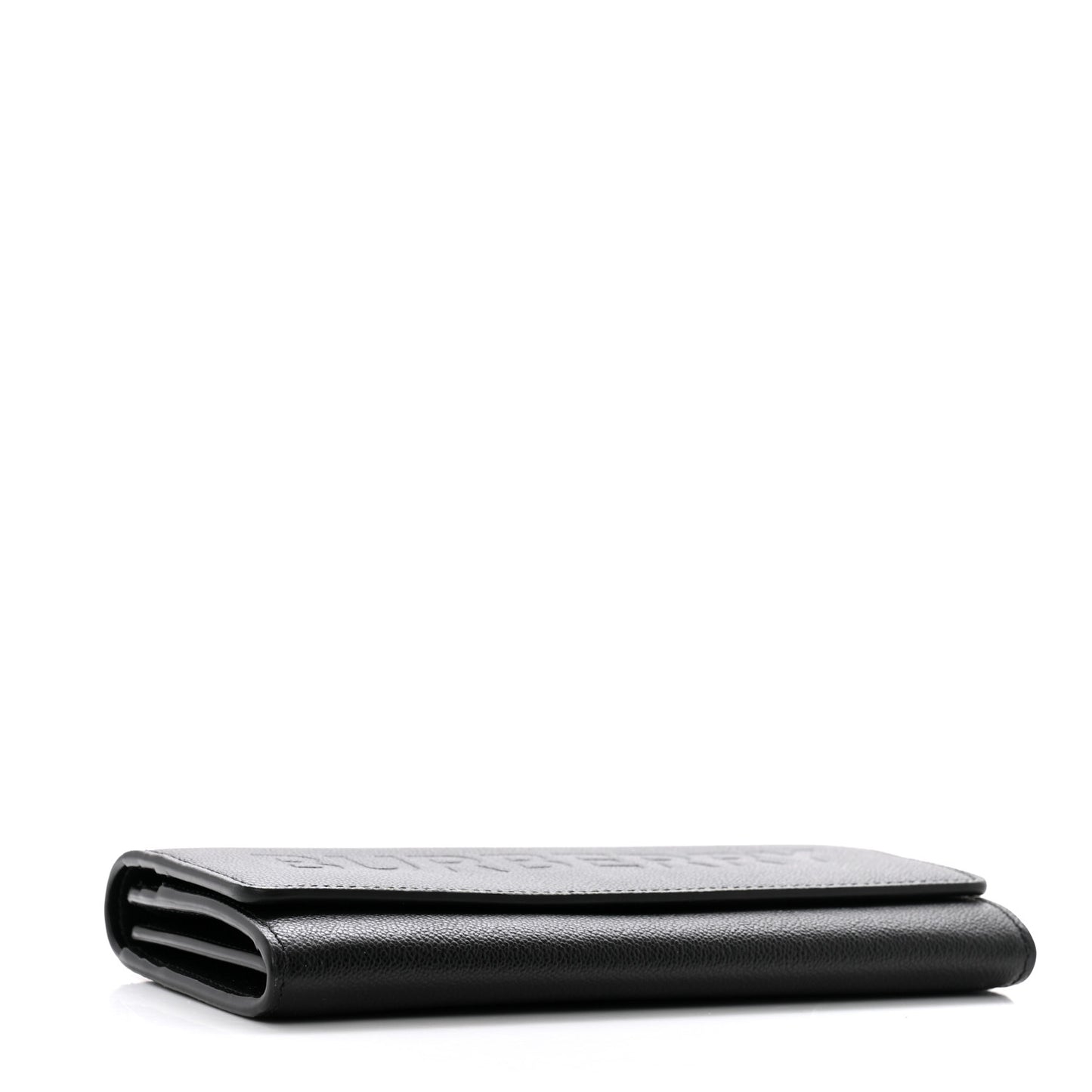 Grained Calfskin Embossed Porter Continental Wallet Black
