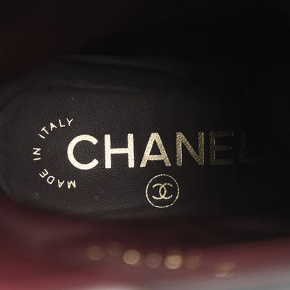 Chanel Calfskin CC Ankle Boots 37.5 Black 8 of 10