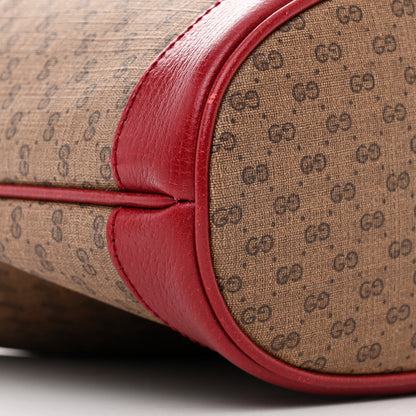 Gucci X DORAEMON Vintage GG Supreme Monogram Small Bucket Bag Beige Cherry Red 9 of 13