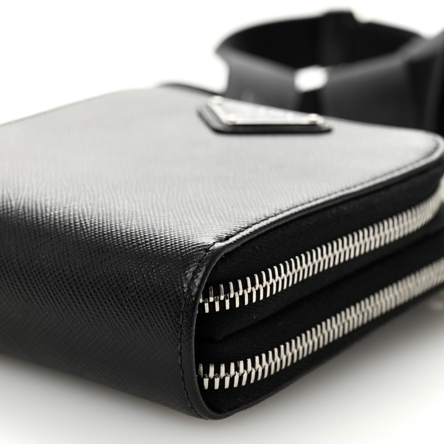 Prada Saffiano Smartphone Case Crossbody Black 9 of 12