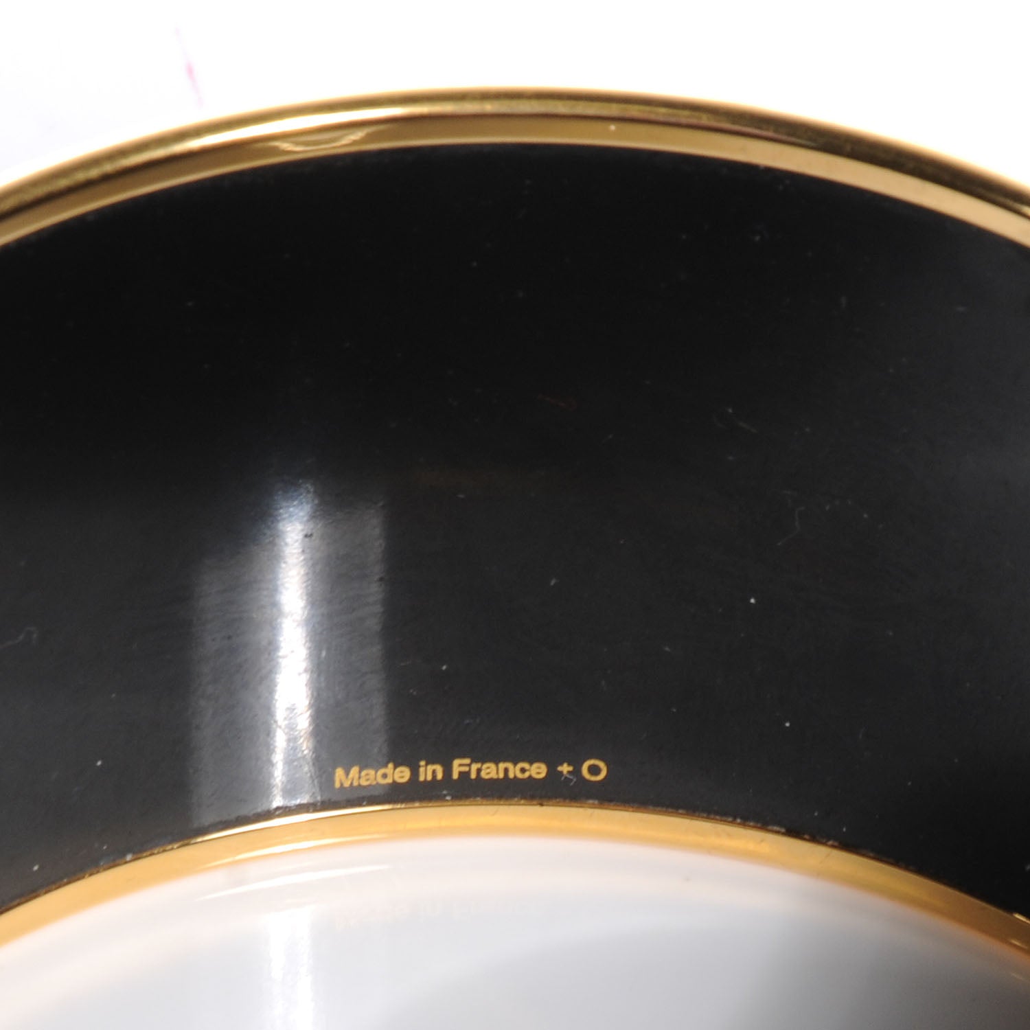 Hermes Enamel Printed Brandebourgs Extra Wide Bracelet 70 Passe Brown 5 of 6