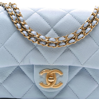 Chanel Iridescent Caviar Quilted Mini My Perfect Flap Light Blue 7 of 10