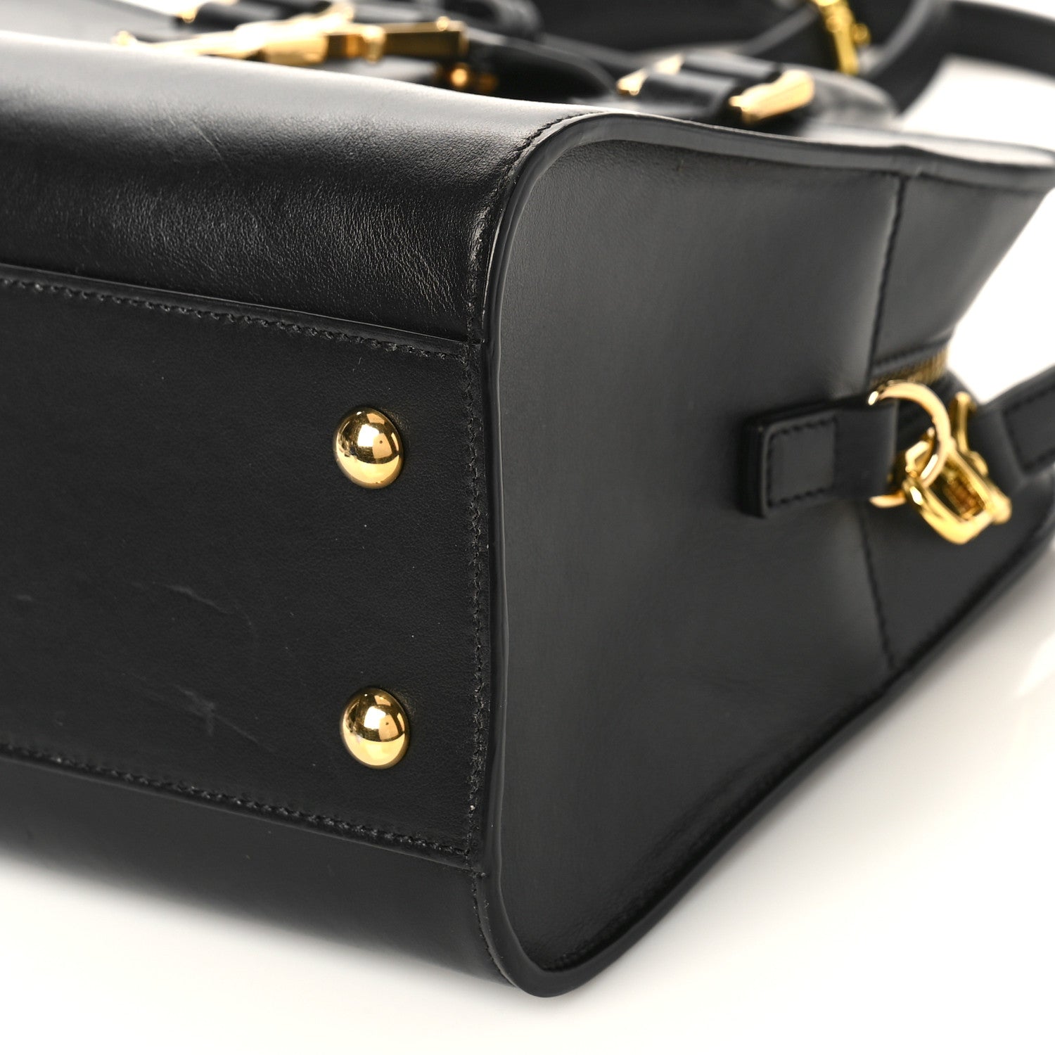 Saint Laurent Calfskin Monogram Baby Cabas Black 8 of 8