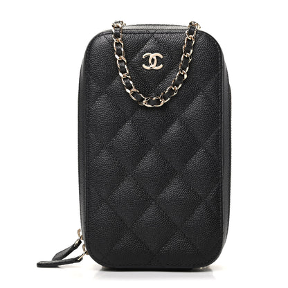 Chanel Caviar Quilted Zip Phone Case Black 1 of 10