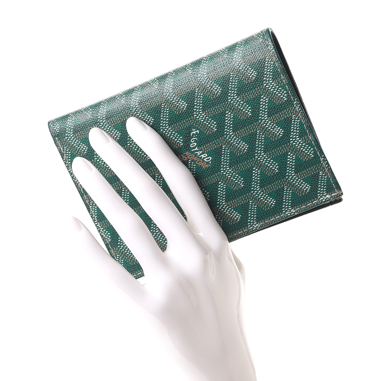 Goyard Goyardine Moliere Wallet Green 2 of 11