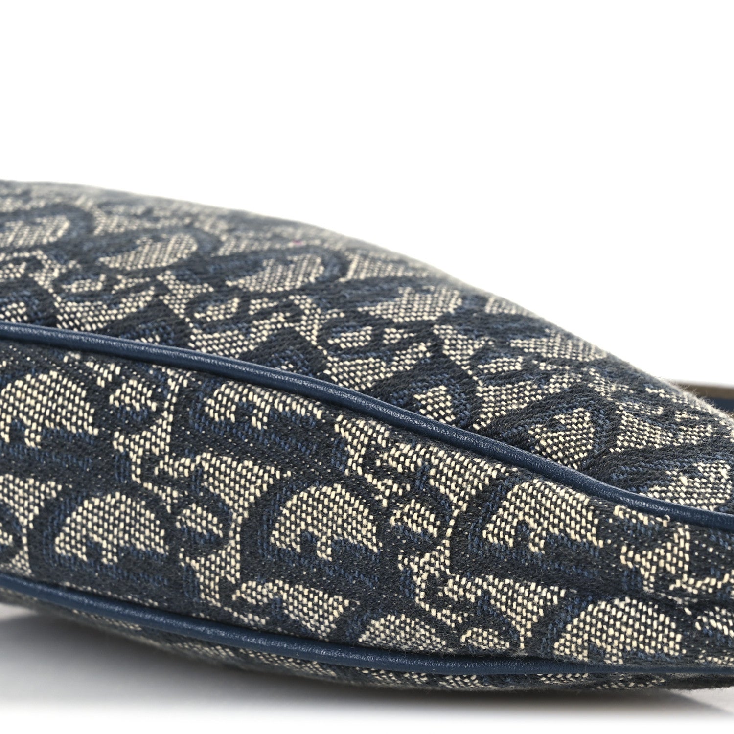 Christian Dior Monogram Mini Saddle Pochette Navy 10 of 13