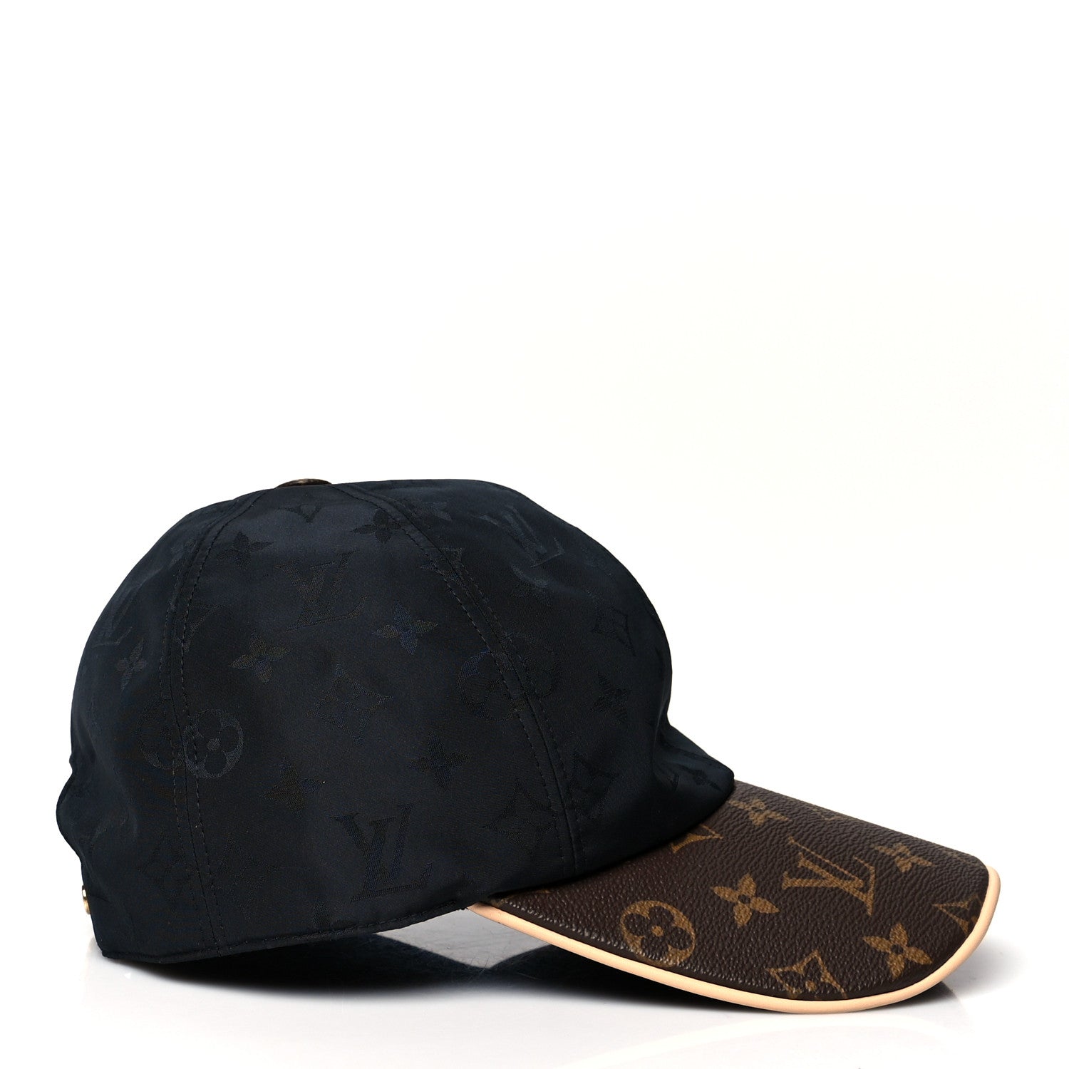 Louis Vuitton Polyester Silk Monogram LV Get Ready Cap M Black 4 of 7