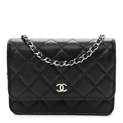 Chanel Caviar Quilted Mini Wallet On Chain WOC Black 1 of 12