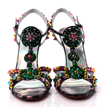 Christian Louboutin Patent Goldora 100 Sandals 41 Multicolor 2 of 8