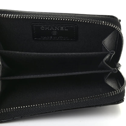 Chanel Patent Calfskin Quilted Zip Coin Purse Wallet So Black 4 of 6