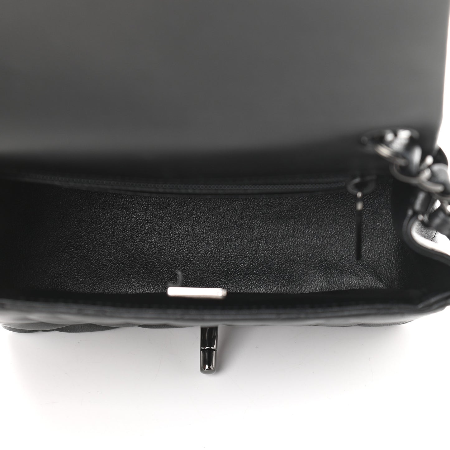Lambskin Quilted Mini Square Flap So Black