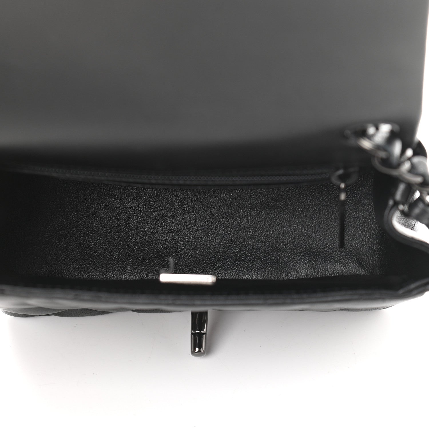 Chanel Lambskin Quilted Mini Square Flap So Black 5 of 9