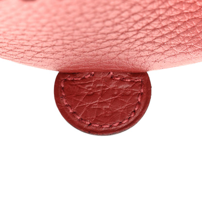 Hermes Taurillon Clemence Evelyne TPM Rouge H 7 of 11