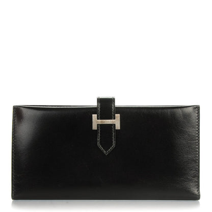 Hermes Box Bearn Gusset Wallet Black 1 of 7