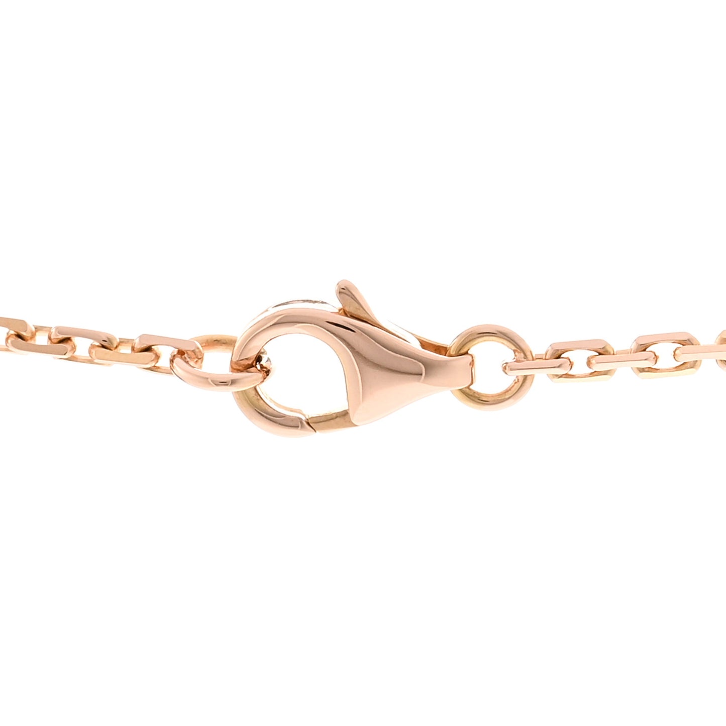 18K Pink Gold Diamond Interlocking LOVE Necklace