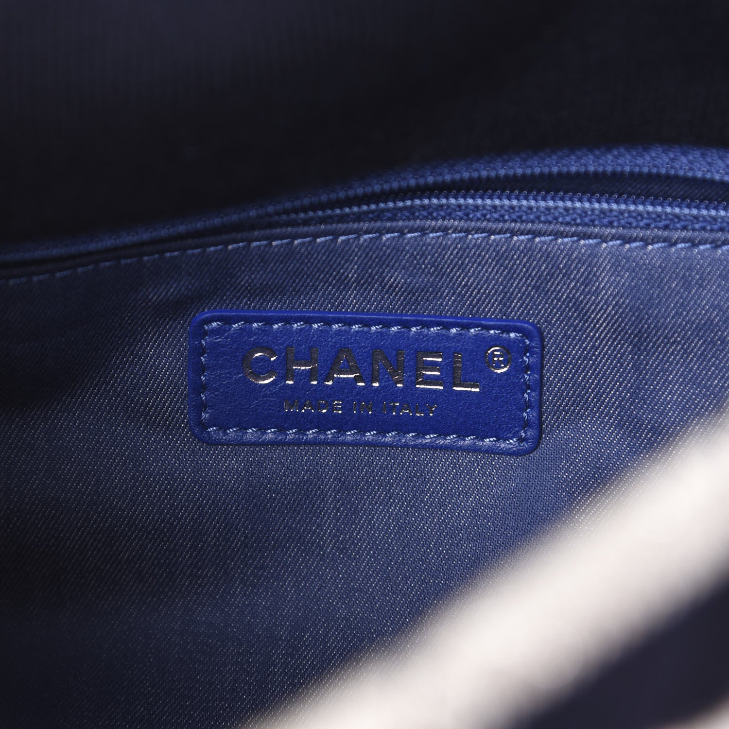 Chanel Jersey Felt Quilted Flap Red White Blue 5 of 10