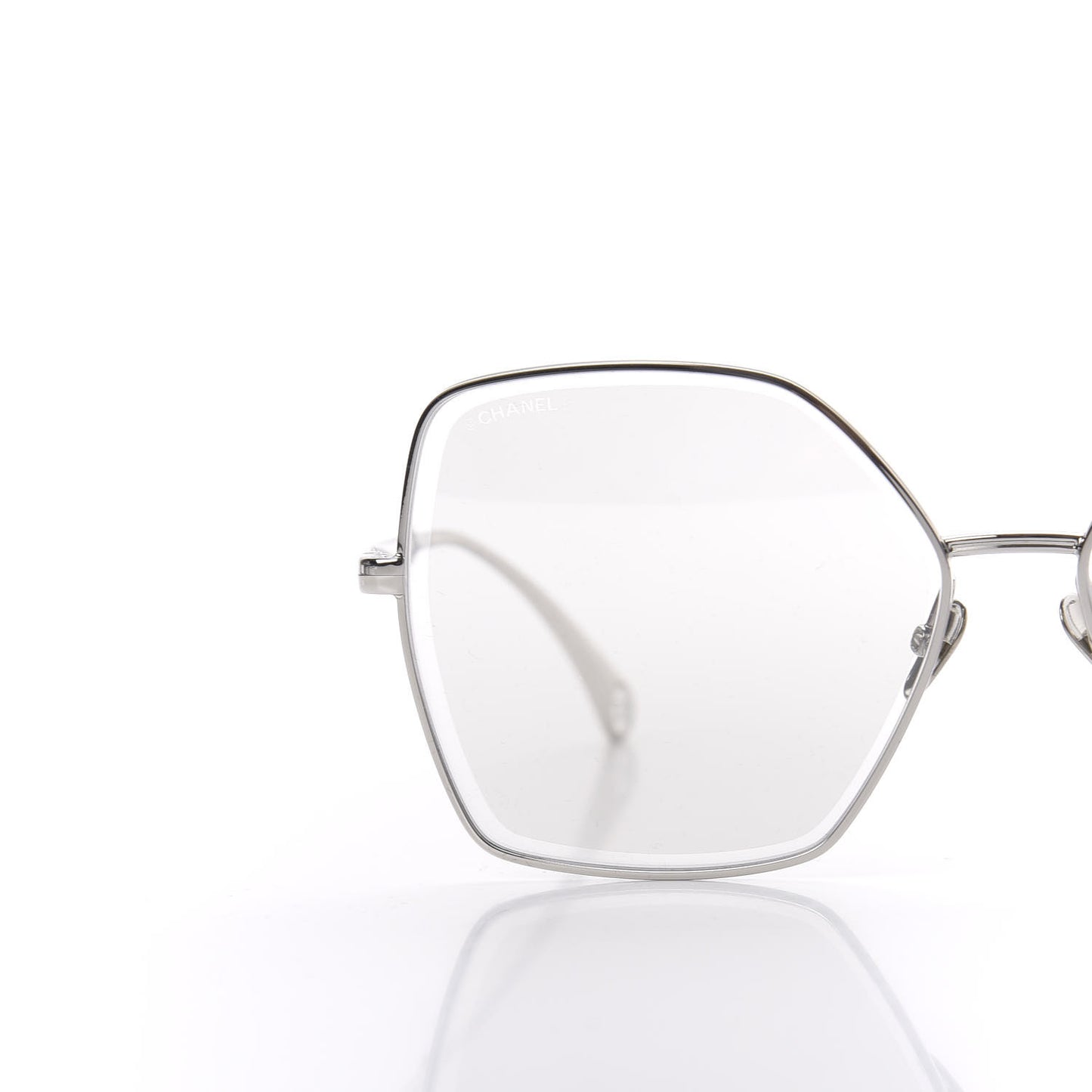 Butterfly Removable Pearl Chain Sunglasses 4262 Silver
