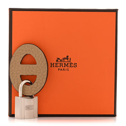 Hermes Togo Chevre Maillons Enchaines Shoe Accessory Beige Marfa Gold 5 of 5