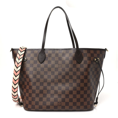 Louis Vuitton Damier Ebene Braided Neverfull MM Pink 1 of 11