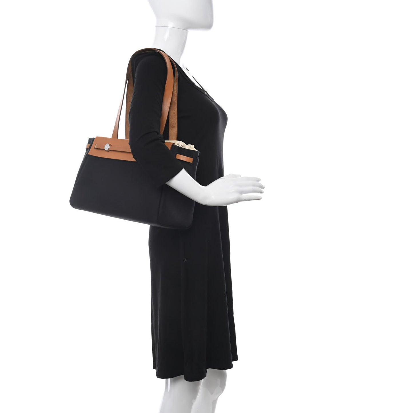 Toile Vache Hunter Herbag Cabas PM Black Natural