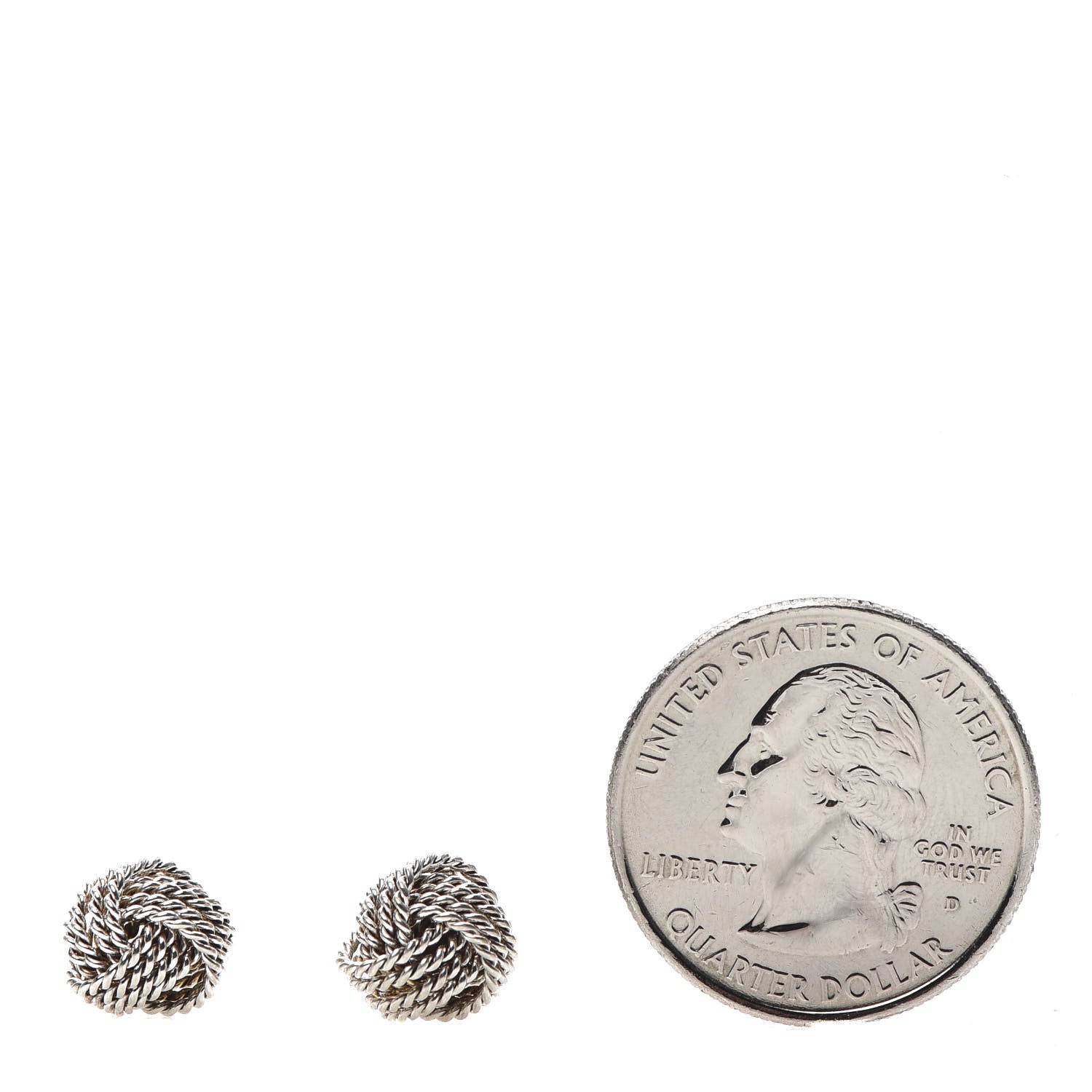 Tiffany Sterling Silver Twist Knot Earrings 2 of 4