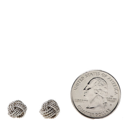 Tiffany Sterling Silver Twist Knot Earrings 2 of 4
