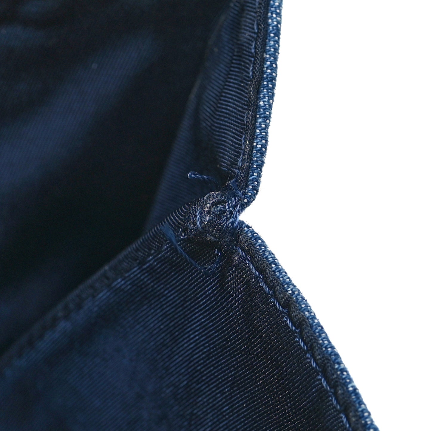 Denim Patent Diorella Rectangular Bag Blue