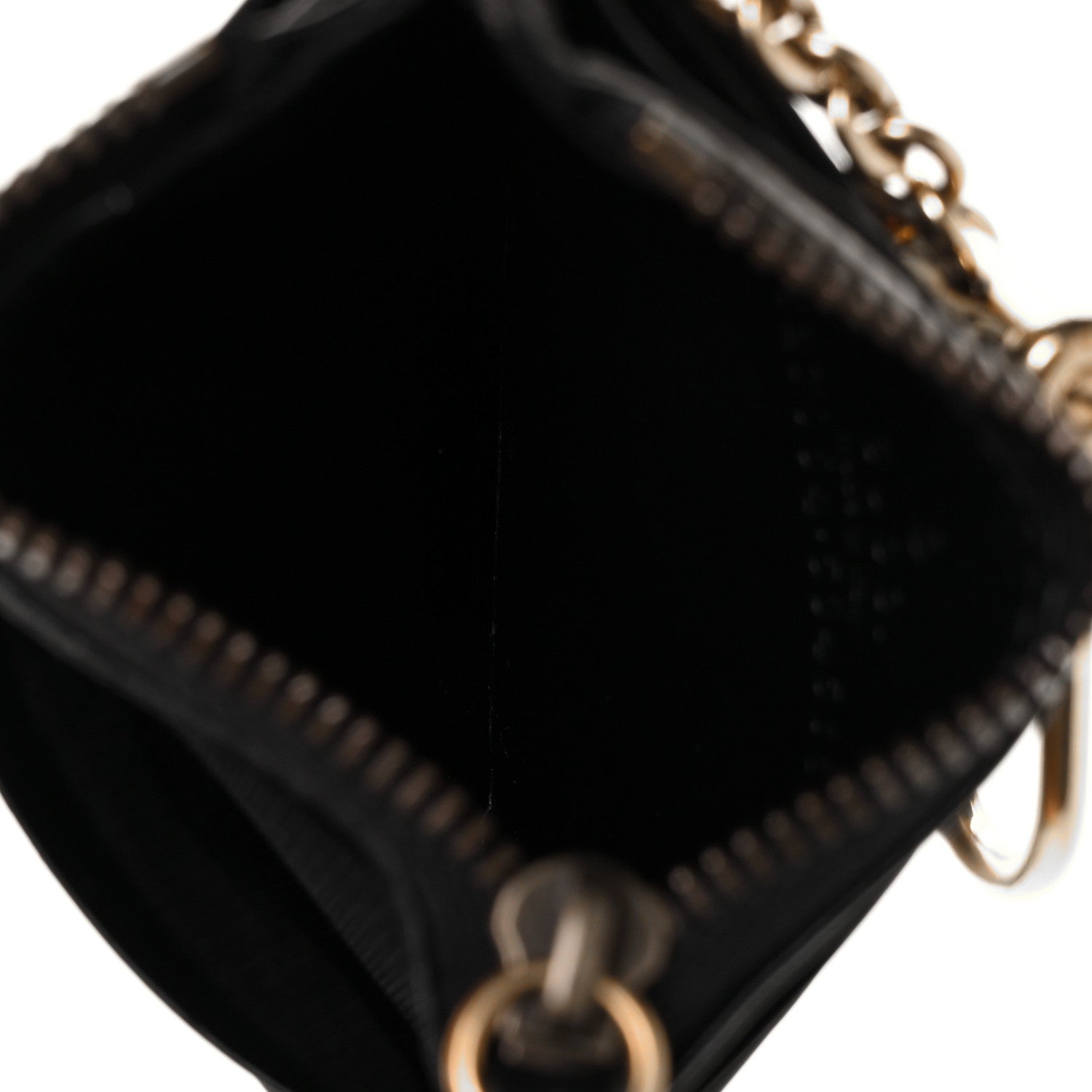 Gucci Calfskin Matelasse Chevron GG Marmont Key Case Card Holder Black 5 of 8