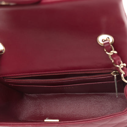 Chanel Lambskin Quilted Mini Rectangular Flap Burgundy 4 of 10