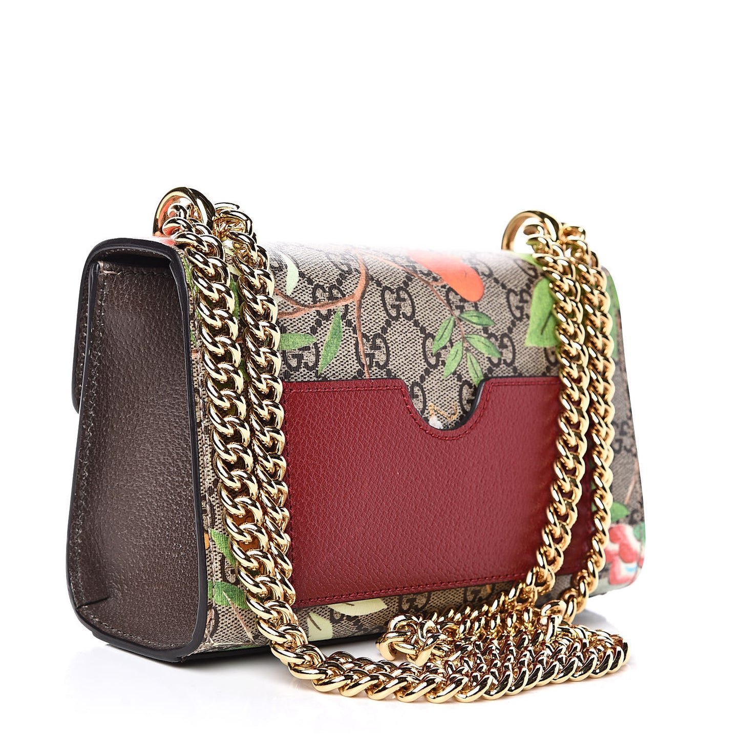 GG Supreme Monogram Tian Small Padlock Shoulder Bag Beige Multicolor New Acero