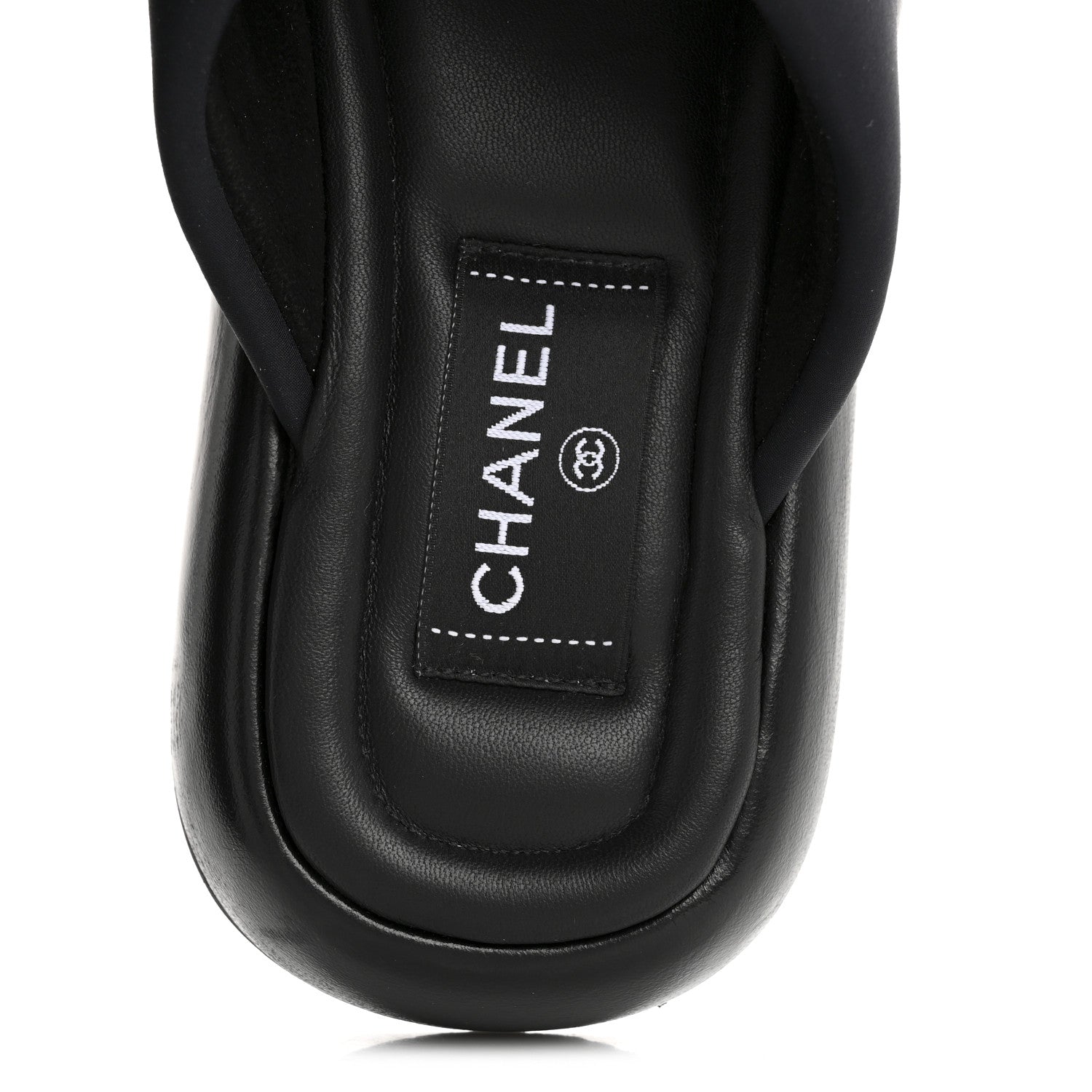 Chanel Fabric CC Mules Sandals 37 Black 8 of 10