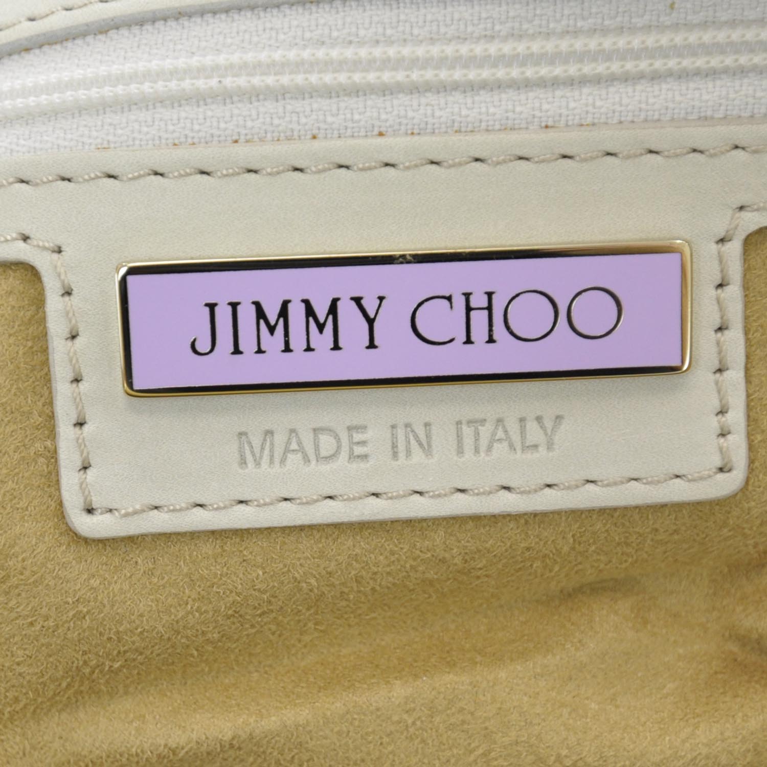 Jimmy Choo Cashmere Calfskin Large Parker Tote White 8 of 11