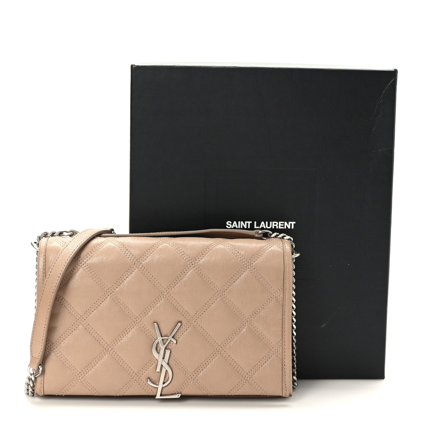Lambskin Diamond Quilted Becky Chain Wallet Gold Sand