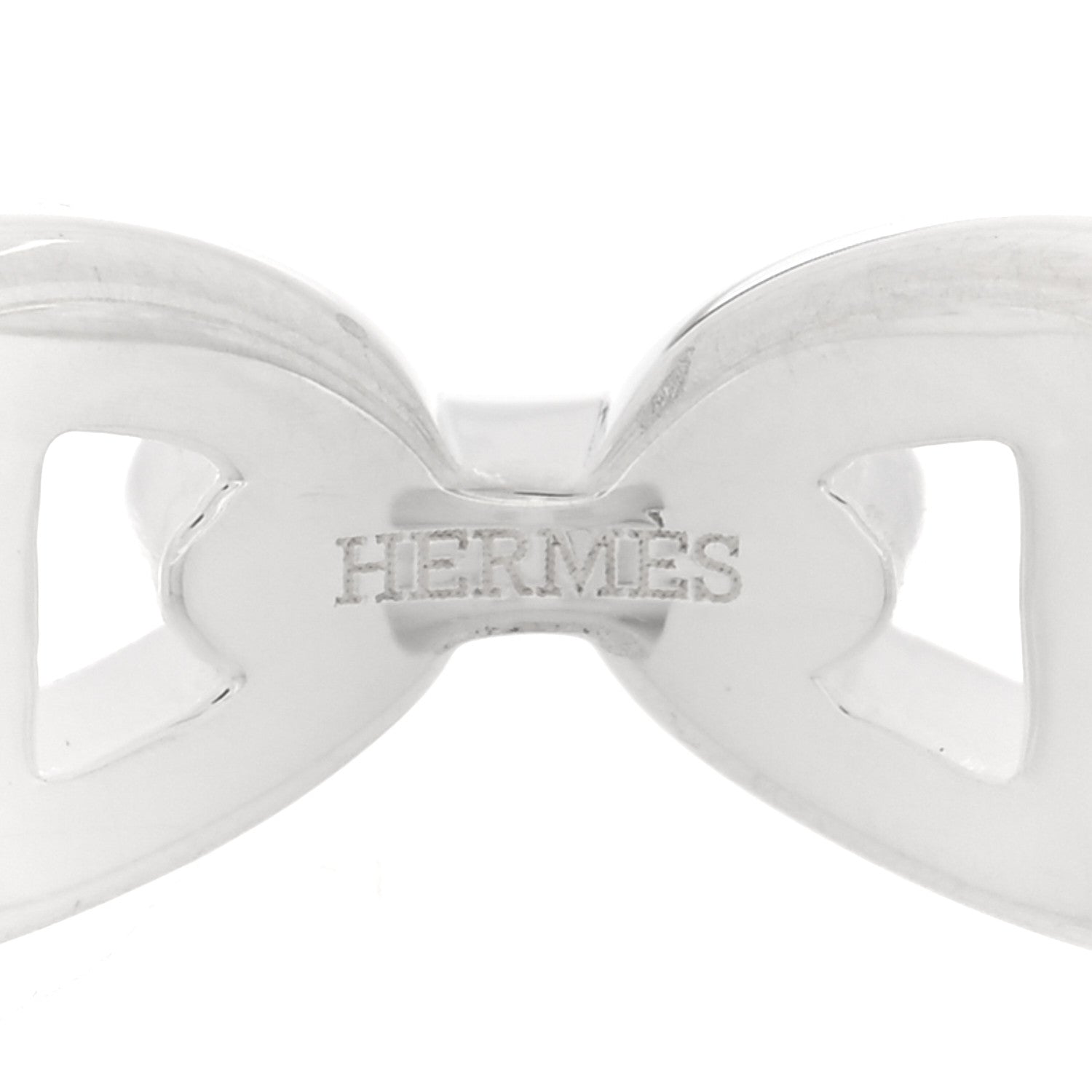 Hermes Sterling Silver PM Chaine d'Ancre Enchainee Band Ring 53 6.5 4 of 9