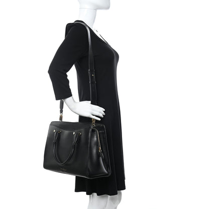 Salvatore Ferragamo Hammered Calfskin Today Satchel Black 2 of 10